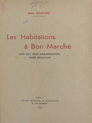 cover image of Les habitations à bon marché